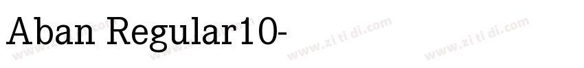 Aban Regular10字体转换